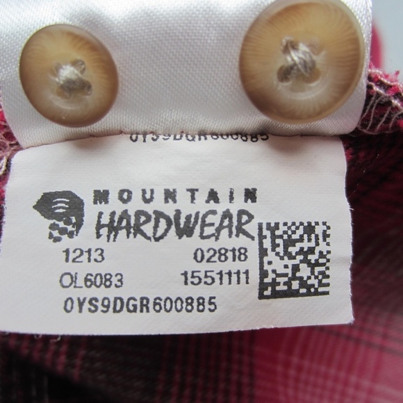 Mountain Hardwear Shirt Women's 14 Plaid‎ Red/Black Pockect Long sleeves Outdoor - Picture 6 of 11